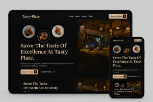 Professional restaurant website with digital menu, reservations, and online ordering