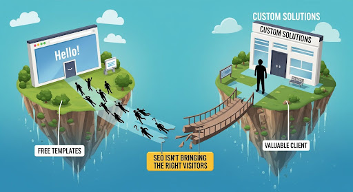 Bad SEO strategy making website hard to find on Google