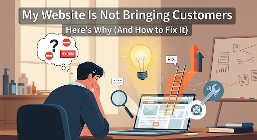 A confused visitor trying to navigate a visually attractive but cluttered website interface
