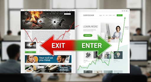 Unresponsive mobile website design leading to poor user experience